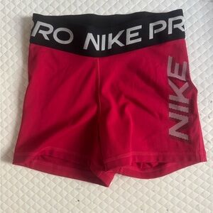 Nike Women's Red Pro Shorts